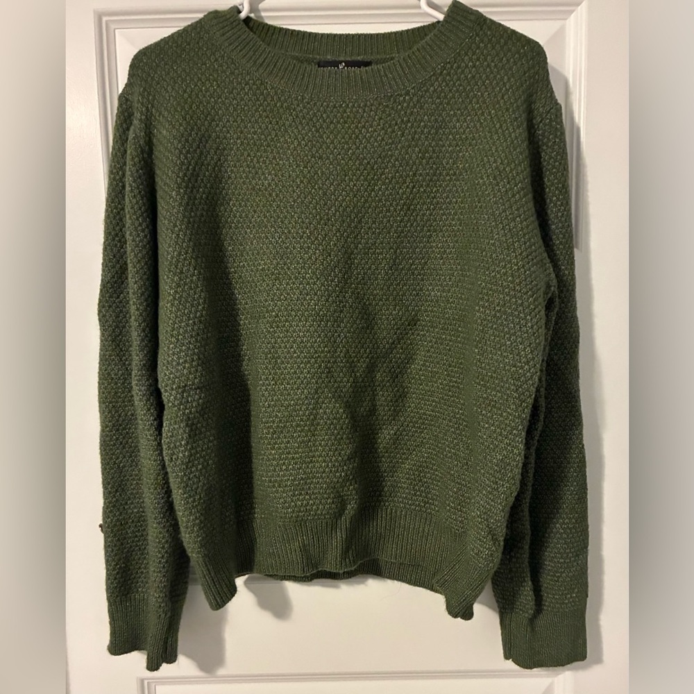 Elegant Olive Crew Neck Sweater